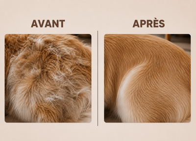 PILOU — Brosse anti-poils pour chiens à sous-poil