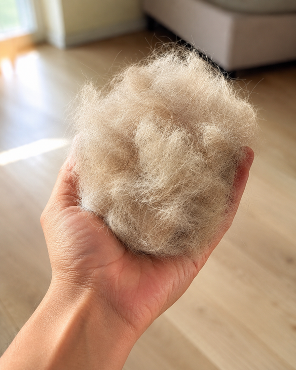 4. Le poil part dans la brosse